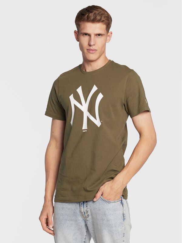 New Era New Era Majica New York Yankees Team Logo 11863694 Zelena Regular Fit