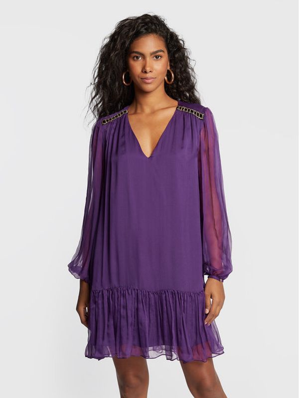 Nissa Nissa Cocktail obleka RS13461 Vijolična Regular Fit