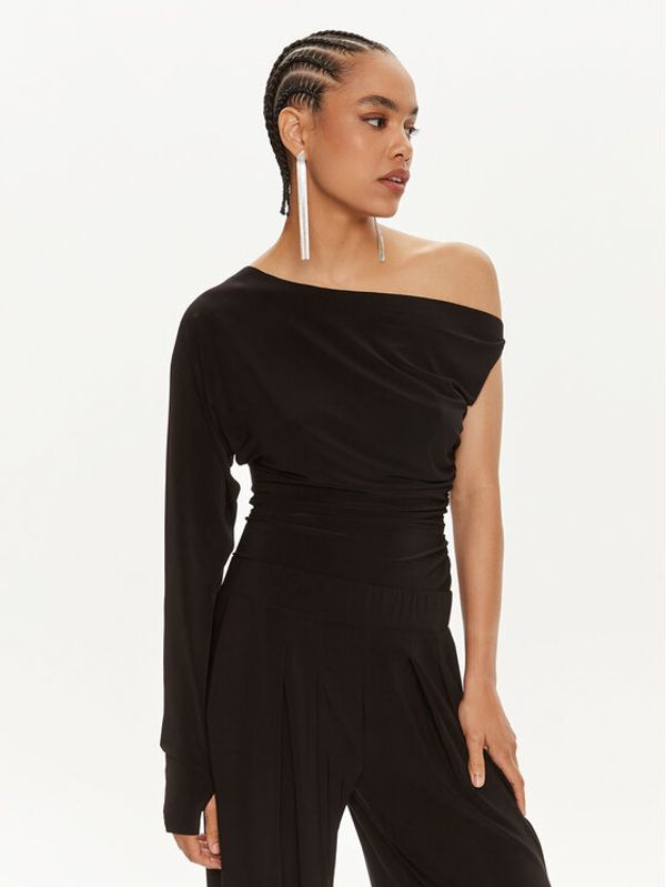 NORMA KAMALI NORMA KAMALI Bluza KK4236PLC85001 Črna Slim Fit