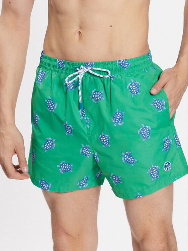 North Sails North Sails Kopalne hlače 673573 Zelena Regular Fit