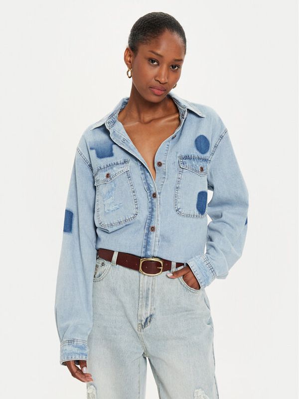 One Teaspoon One Teaspoon Jeans srajca 26368 Modra Oversize