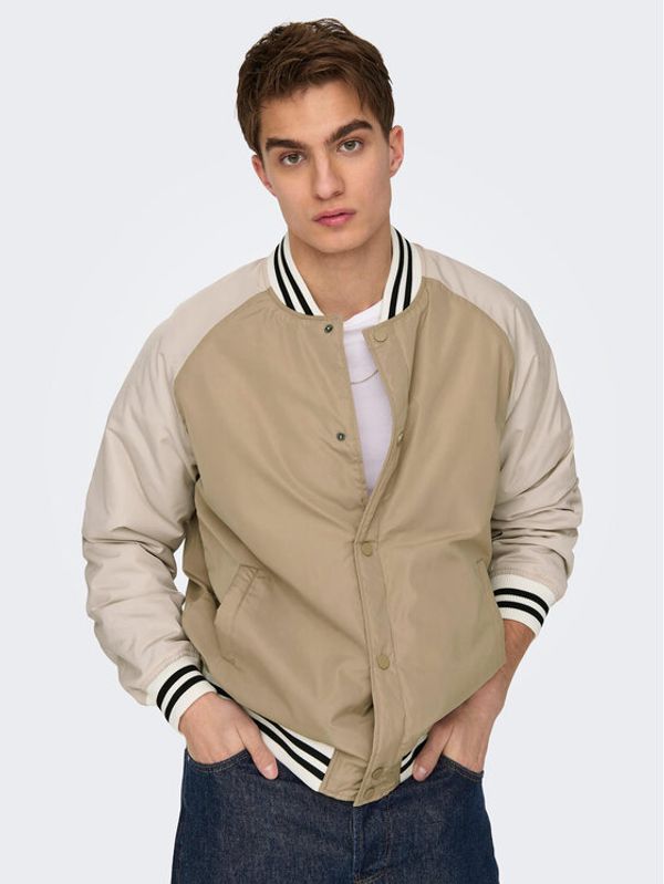 Only & Sons Only & Sons Bomber jakna 22025423 Bež Regular Fit