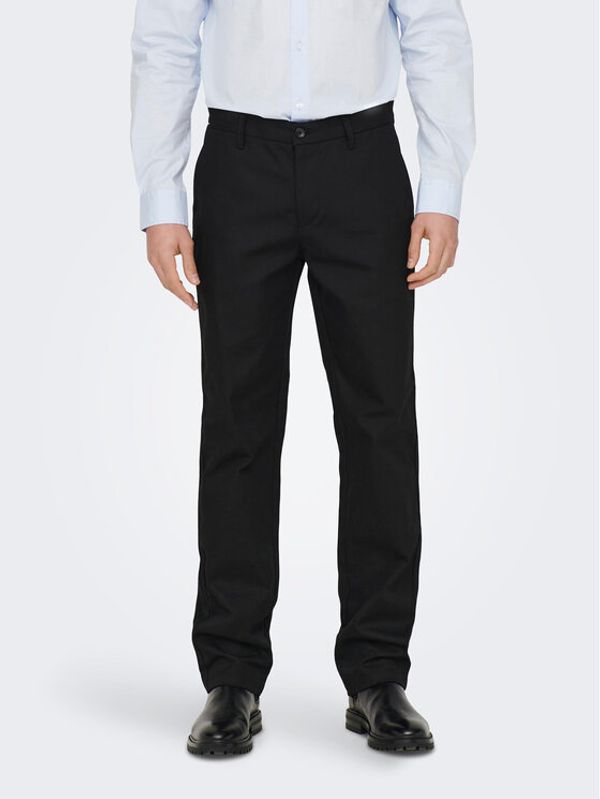 Only & Sons Only & Sons Hlače iz tkanine Edge-Ed 22024468 Črna Relaxed Fit