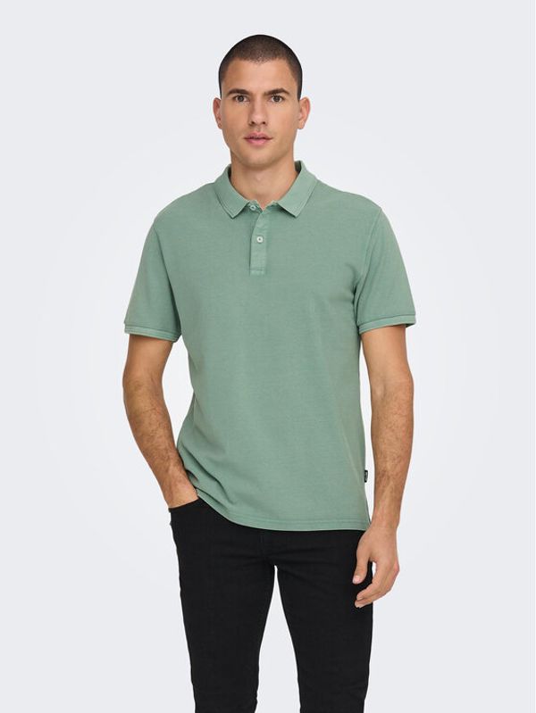 Only & Sons Only & Sons Polo majica 22021769 Zelena Slim Fit