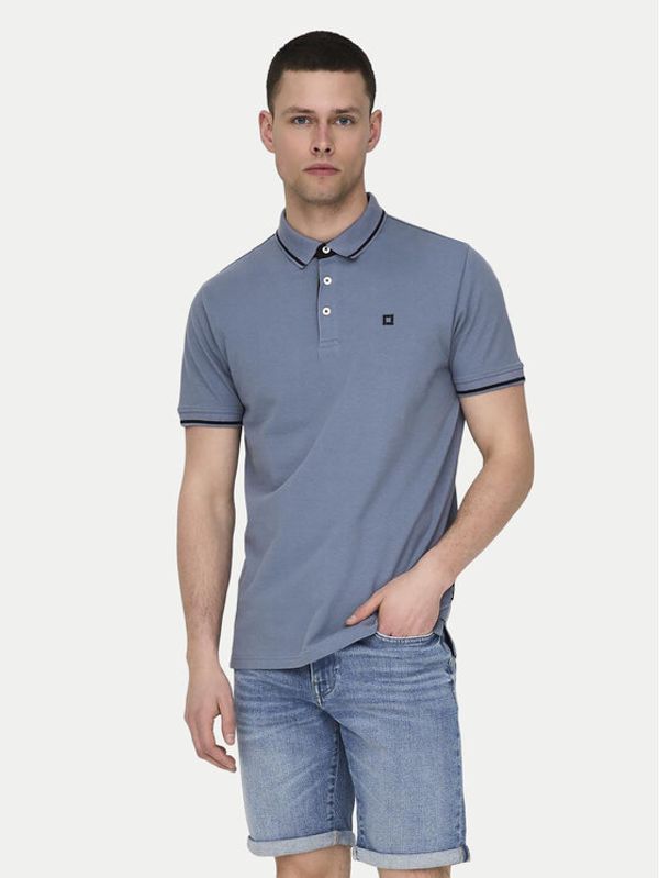 Only & Sons Only & Sons Polo majica Fletcher 22024827 Modra Regular Fit