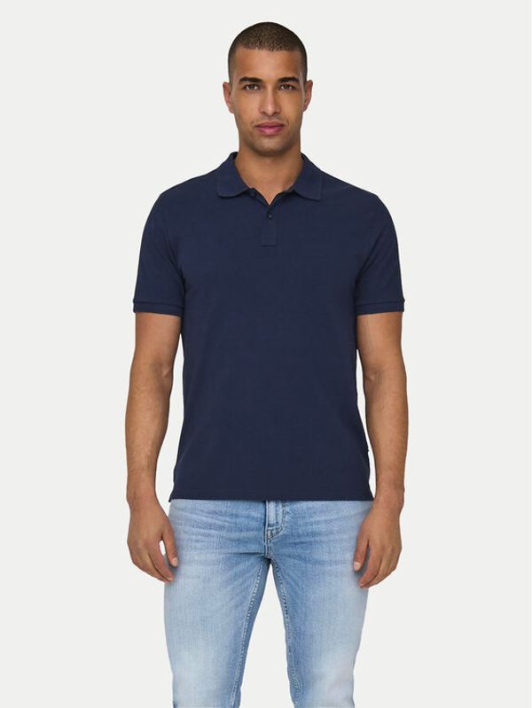 Only & Sons Only & Sons Polo majica Tray 22029044 Mornarsko modra Slim Fit