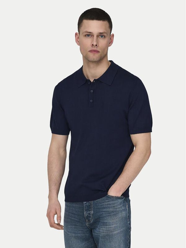 Only & Sons Only & Sons Polo majica Wyler 22022219 Mornarsko modra Regular Fit