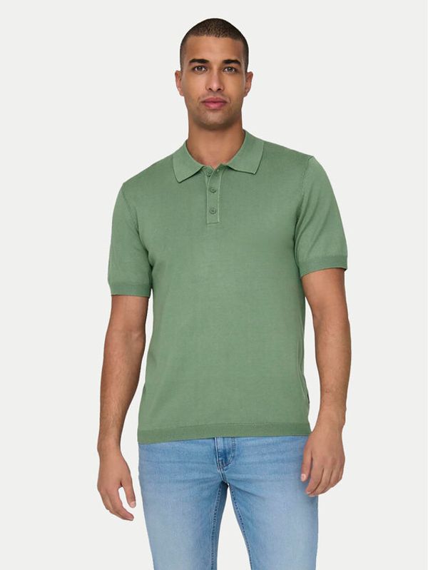 Only & Sons Only & Sons Polo majica Wyler 22022219 Zelena Regular Fit