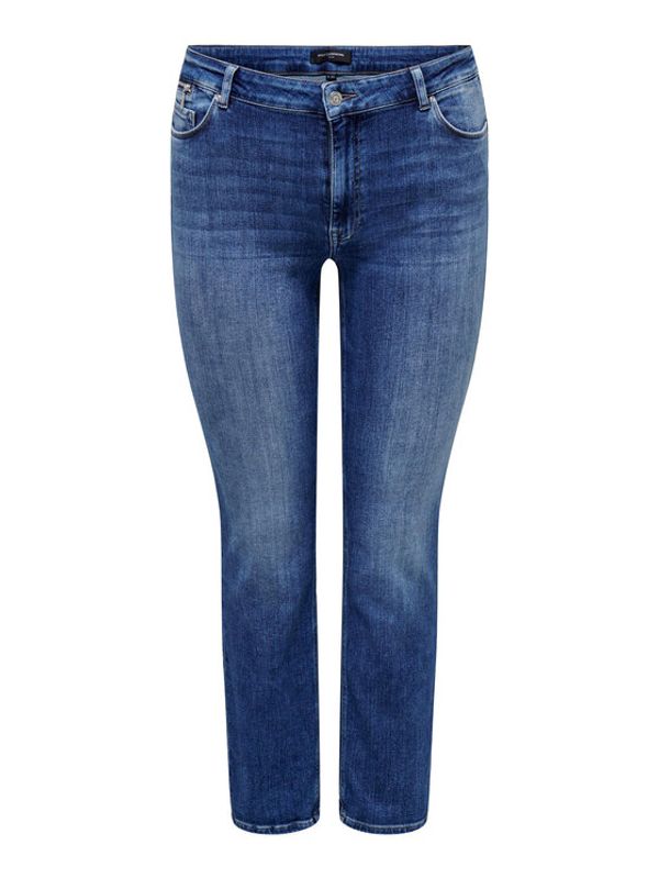 ONLY Carmakoma ONLY Carmakoma Jeans hlače 15300221 Modra Slim Fit