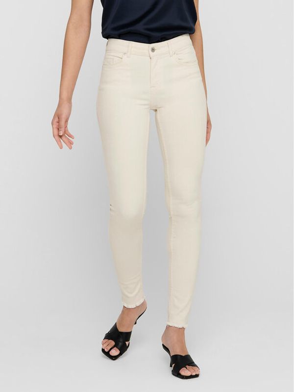 ONLY ONLY Jeans hlače 15218655 Écru Skinny Fit