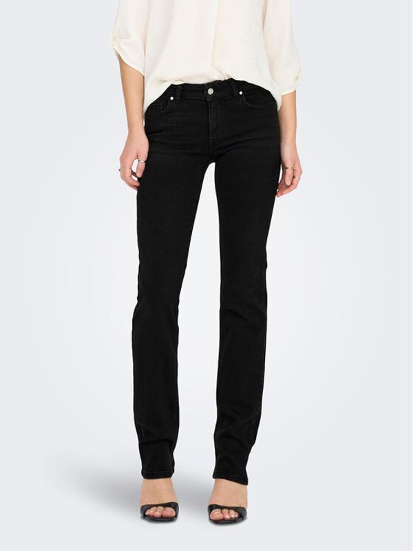 ONLY ONLY Jeans hlače 15252221 Črna Straight Fit