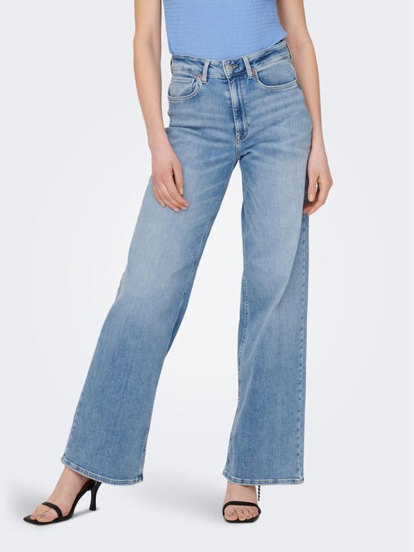 ONLY ONLY Jeans hlače Madison 15282975 Modra Wide Leg
