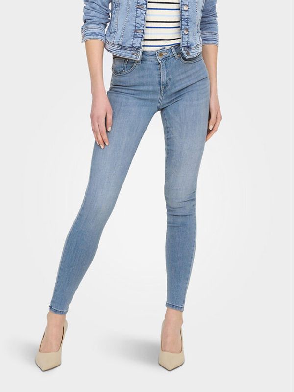 ONLY ONLY Jeans hlače Power 15228584 Modra Skinny Fit