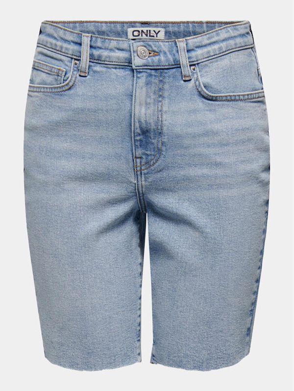 ONLY ONLY Jeans kratke hlače Emily 15311259 Modra Straight Fit
