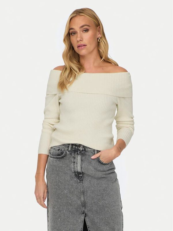 ONLY ONLY Pulover Katia 15311830 Écru Regular Fit