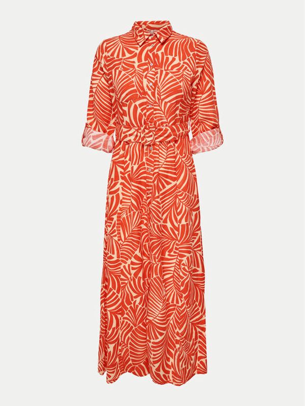 ONLY ONLY Srajčna obleka Callie 15318799 Oranžna Regular Fit