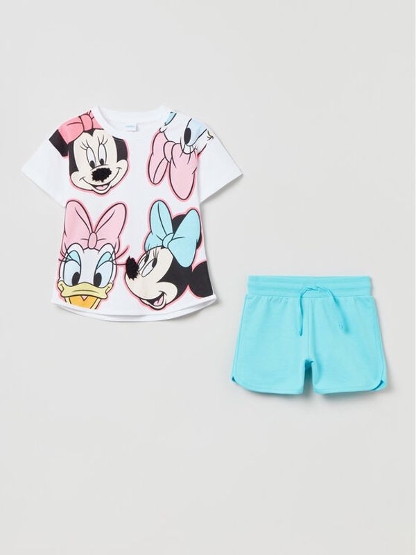 OVS OVS Komplet majica in kratke hlače 1763510 Bela Regular Fit