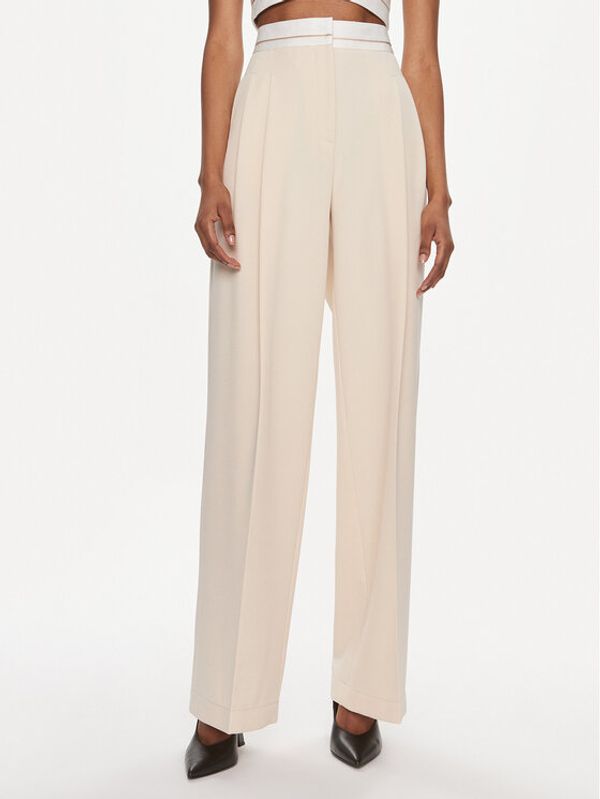 Patrizia Pepe Patrizia Pepe Hlače iz tkanine 8P0576/A375-B788 Bež Regular Fit