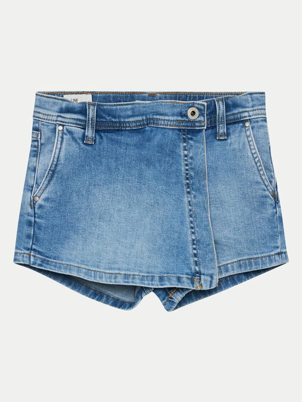 Pepe Jeans Pepe Jeans Jeans kratke hlače A-Line Skort Hw Jr PG800862 Modra Regular Fit