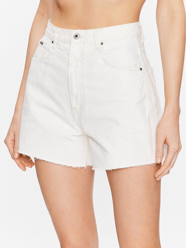 Pepe Jeans Pepe Jeans Jeans kratke hlače Rachel Short PL801001TB5 Bela Regular Fit