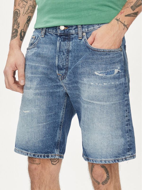 Pepe Jeans Pepe Jeans Jeans kratke hlače Relaxed Short Repair PM801074 Modra Relaxed Fit