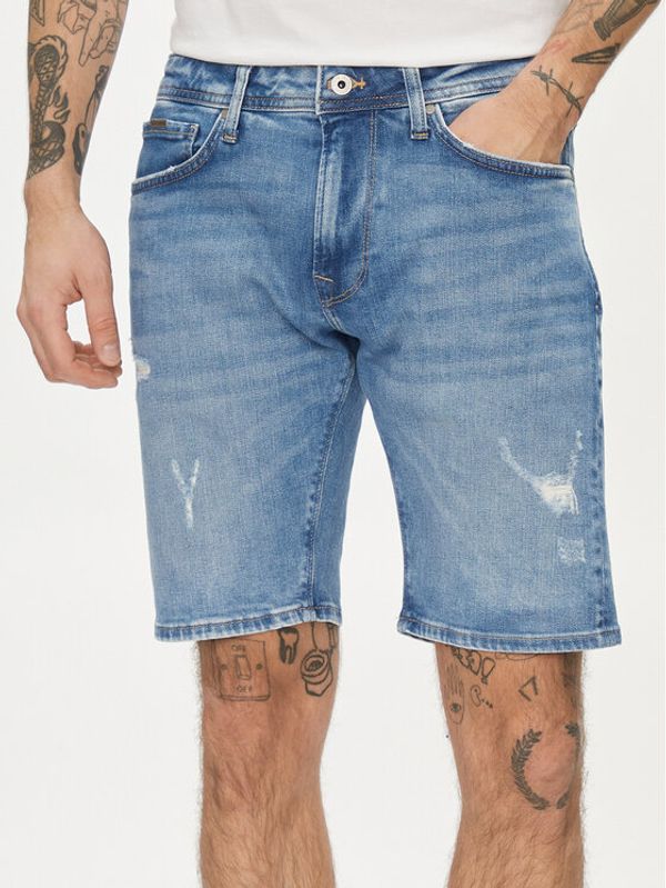 Pepe Jeans Pepe Jeans Jeans kratke hlače Taper Short PM801084RH7 Modra Regular Fit