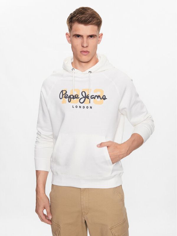 Pepe Jeans Pepe Jeans Jopa Meier Hoodie PM582482 Bela Regular Fit