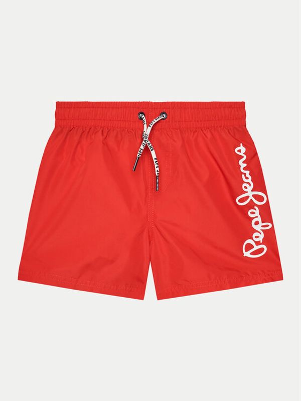 Pepe Jeans Pepe Jeans Kopalne hlače Logo Swimshort PBB10329 Rdeča Regular Fit