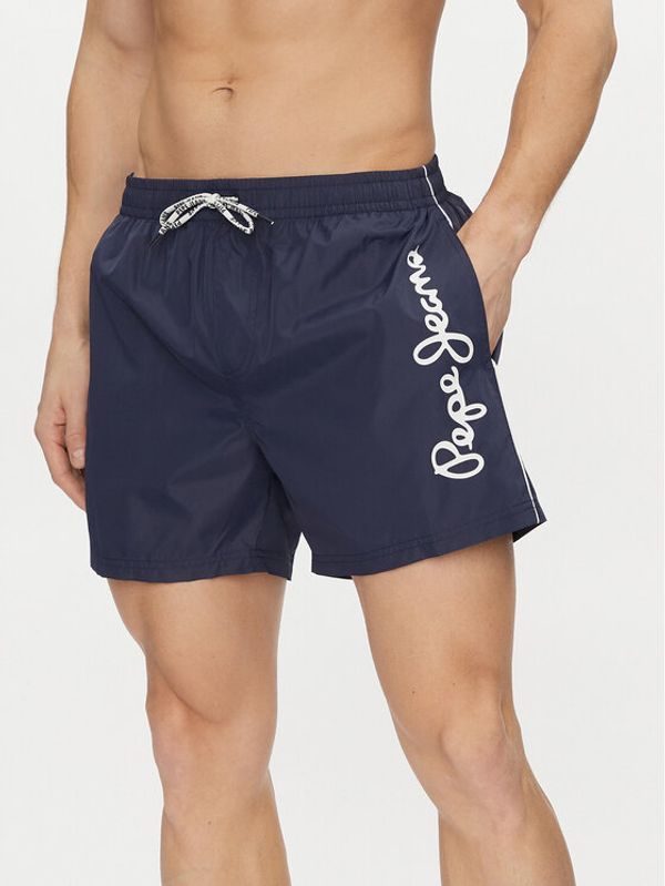 Pepe Jeans Pepe Jeans Kopalne hlače Logo Swimshort PMB10393 Mornarsko modra Regular Fit