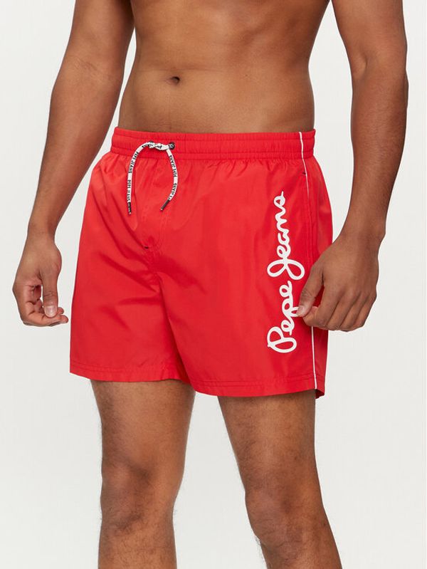 Pepe Jeans Pepe Jeans Kopalne hlače Logo Swimshort PMB10393 Rdeča Regular Fit