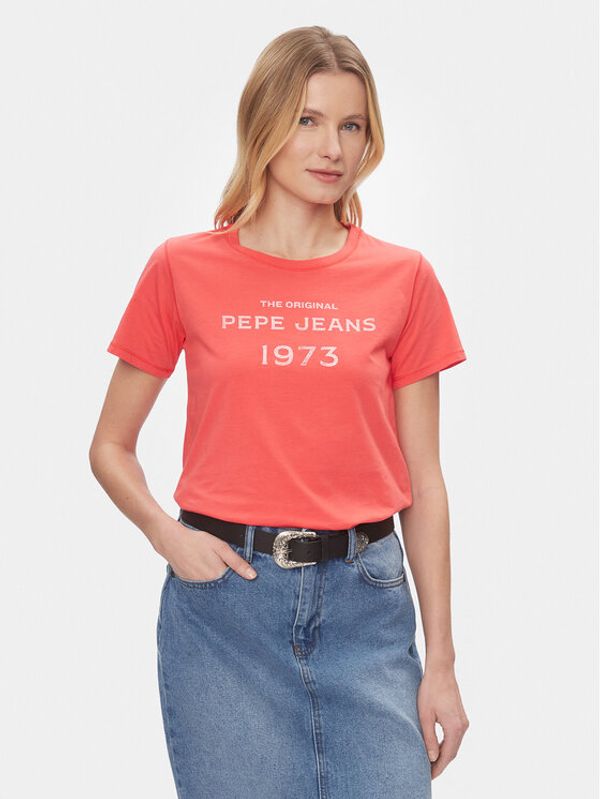 Pepe Jeans Pepe Jeans Majica Harbor PL505743 Rdeča Regular Fit