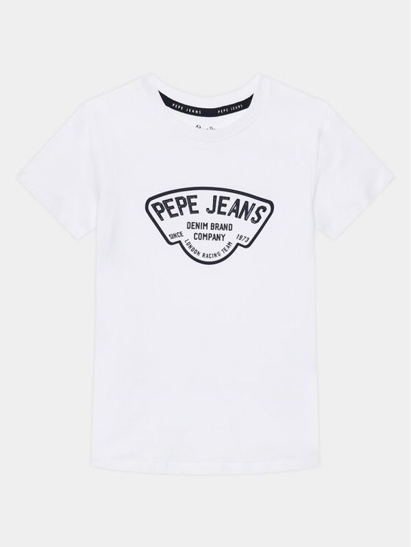 Pepe Jeans Pepe Jeans Majica Regen PB503848 Bela Regular Fit