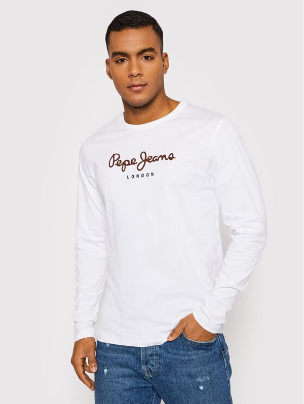 Pepe Jeans Pepe Jeans Majica z dolgimi rokavi Eggo PM508209 Bela Regular Fit