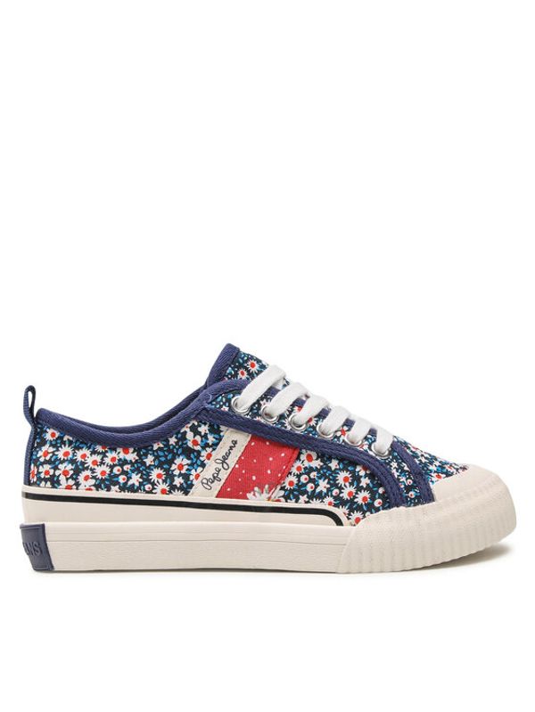 Pepe Jeans Pepe Jeans Tenis superge Ottis Flower Girl PGS30541 Mornarsko modra