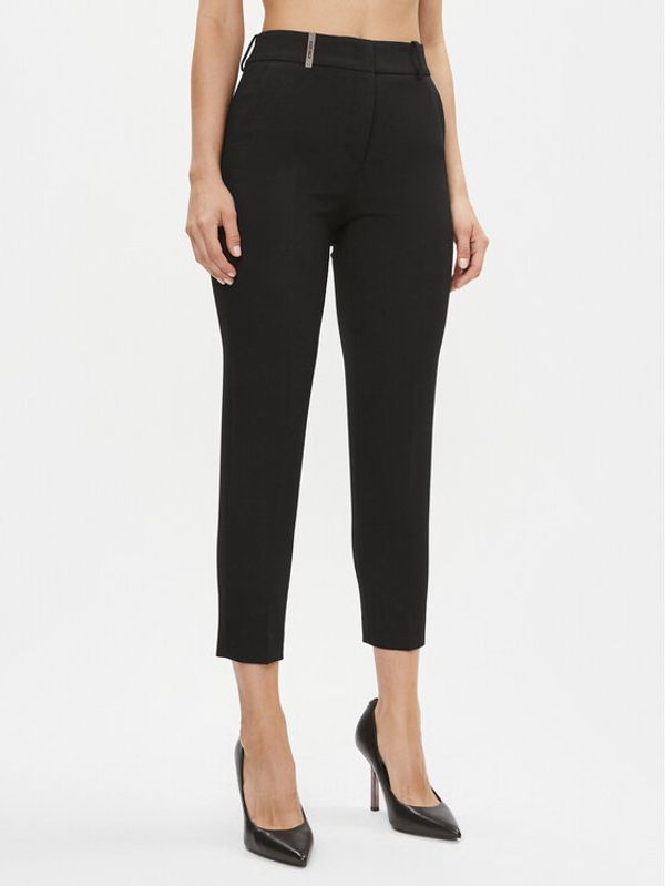 Peserico Peserico Hlače iz tkanine P04763 Črna Regular Fit