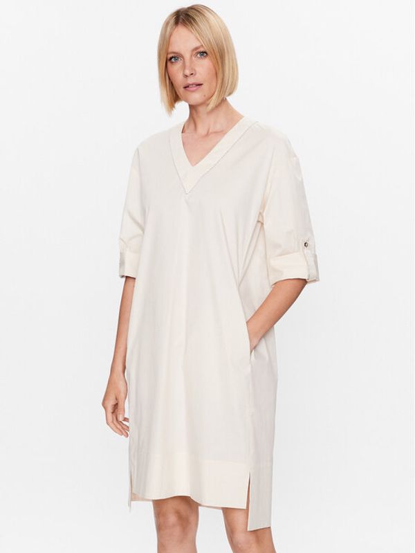 Peserico Peserico Vsakodnevna obleka S02878 Écru Relaxed Fit