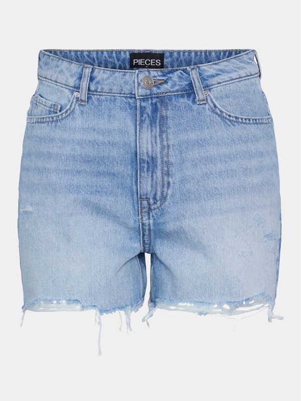 Pieces Pieces Jeans kratke hlače Summer 17146747 Modra Regular Fit