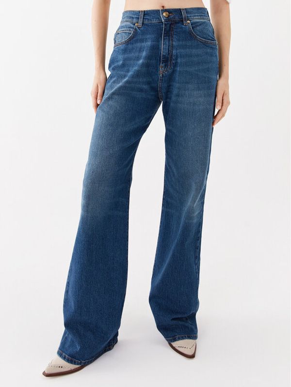 Pinko Pinko Jeans hlače Wanda 101733 A141 Mornarsko modra Relaxed Fit