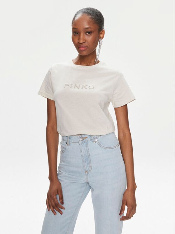 Pinko Pinko Majica Start 101752 A1NW Bež Regular Fit