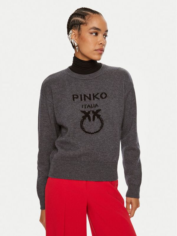 PINKO Pinko Pulover Burgos 100414 Y7Z4 Siva Regular Fit