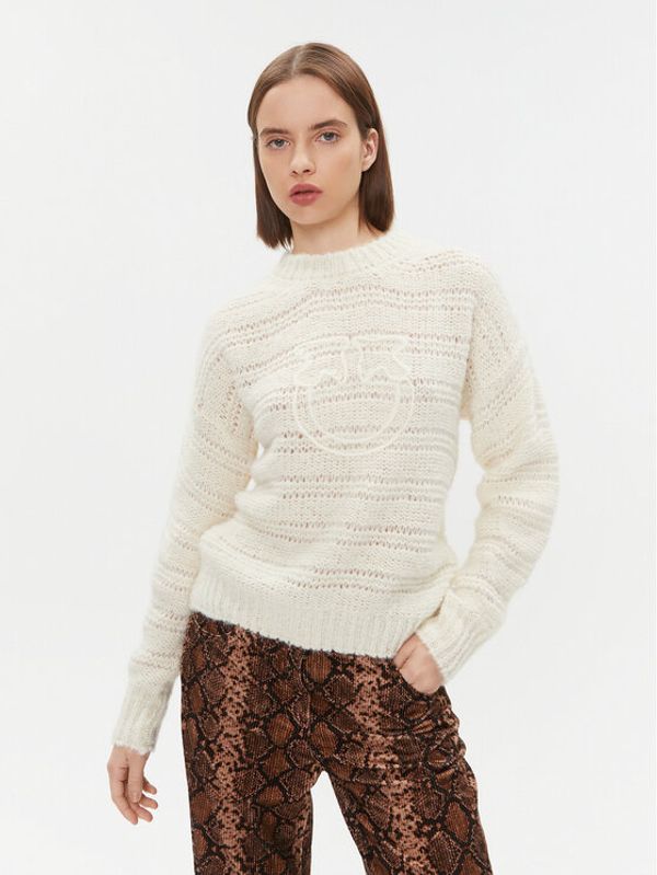 Pinko Pinko Pulover Dromedario 102248 A1CK Écru Regular Fit
