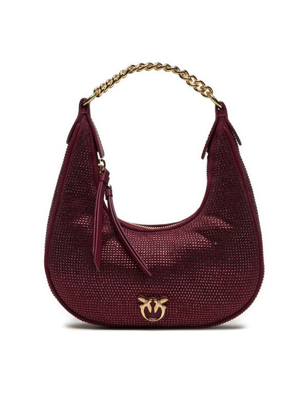 PINKO PINKO Ročna torba Brioche Hobo Mini AI 24-25 PLTT 101433 A159 Bordo rdeča