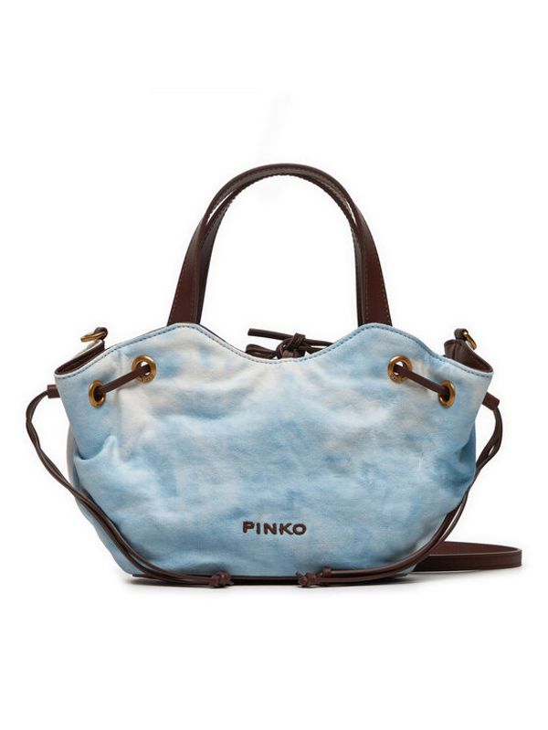 Pinko Pinko Ročna torba Pagoda Small Shopper PE 24 PLTT 102910 A1MB Svetlo modra