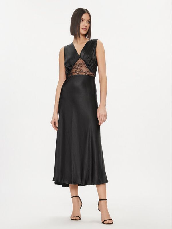 Please Please Cocktail obleka A1XQXP1000 Črna Regular Fit