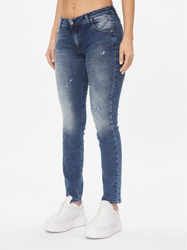 Please Please Jeans hlače P01DYR7DIX Modra Slim Fit