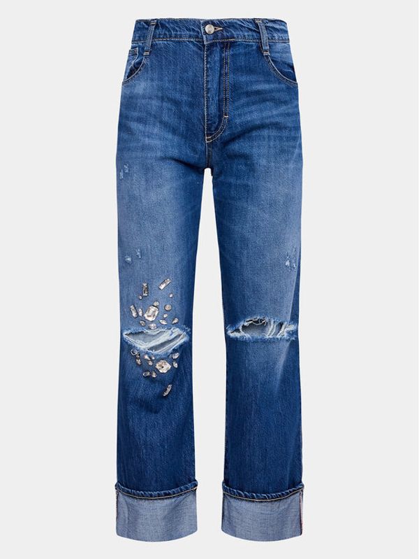 Please Please Jeans hlače P2PREH0EOV Mornarsko modra Regular Fit