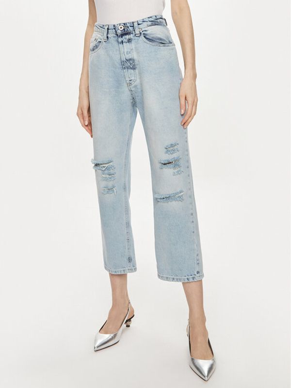 Please Please Jeans hlače P70UCJGW7U Modra Straight Fit