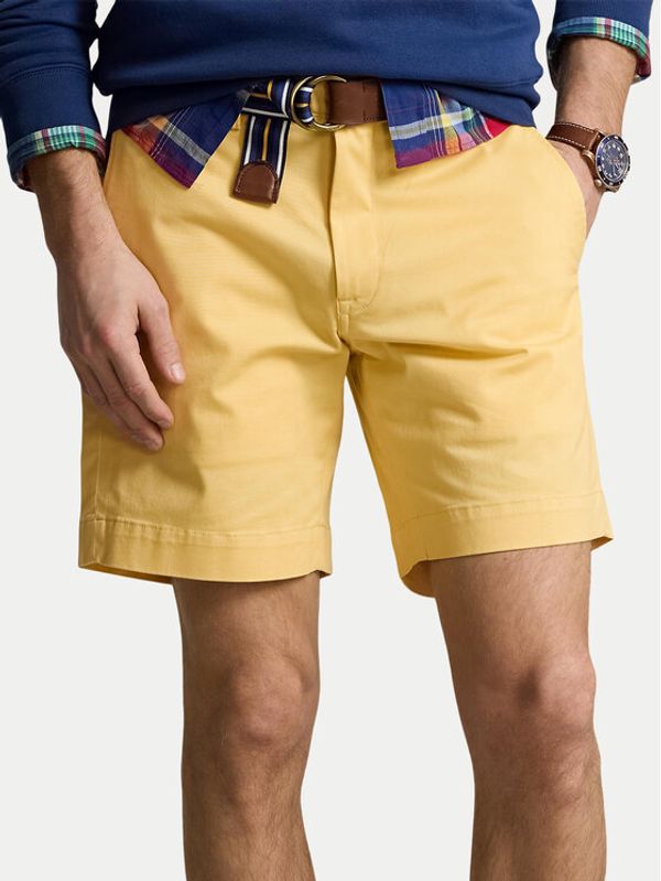 Polo Ralph Lauren Polo Ralph Lauren Kratke hlače iz tkanine 710799213011 Rumena Slim Fit