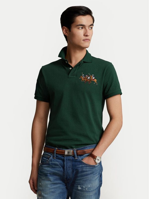 Polo Ralph Lauren Polo Ralph Lauren Polo majica 710814437005 Zelena Custom Slim Fit