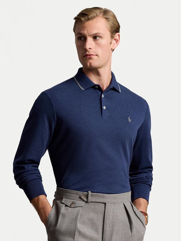 Polo Ralph Lauren Polo Ralph Lauren Polo majica 710884588002 Mornarsko modra Custom Slim Fit